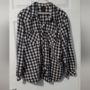 Bit & Bridle Black and White Checkered Blouse